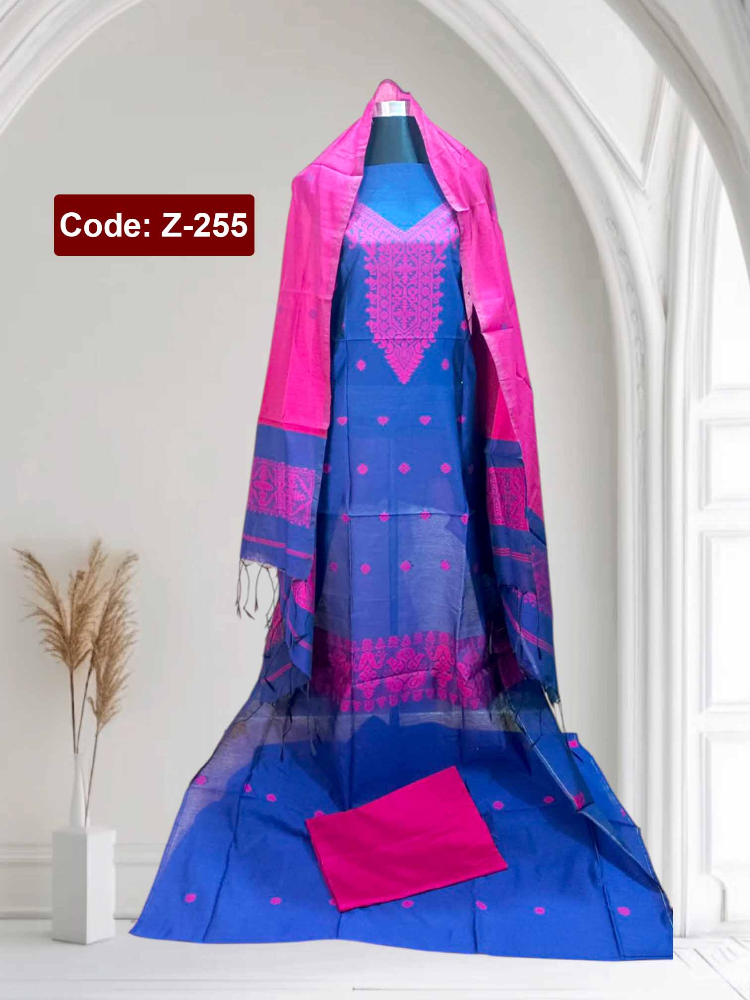 টাঙ্গাইলের জামদানি থ্রি পিছ Zamdani Three Piece