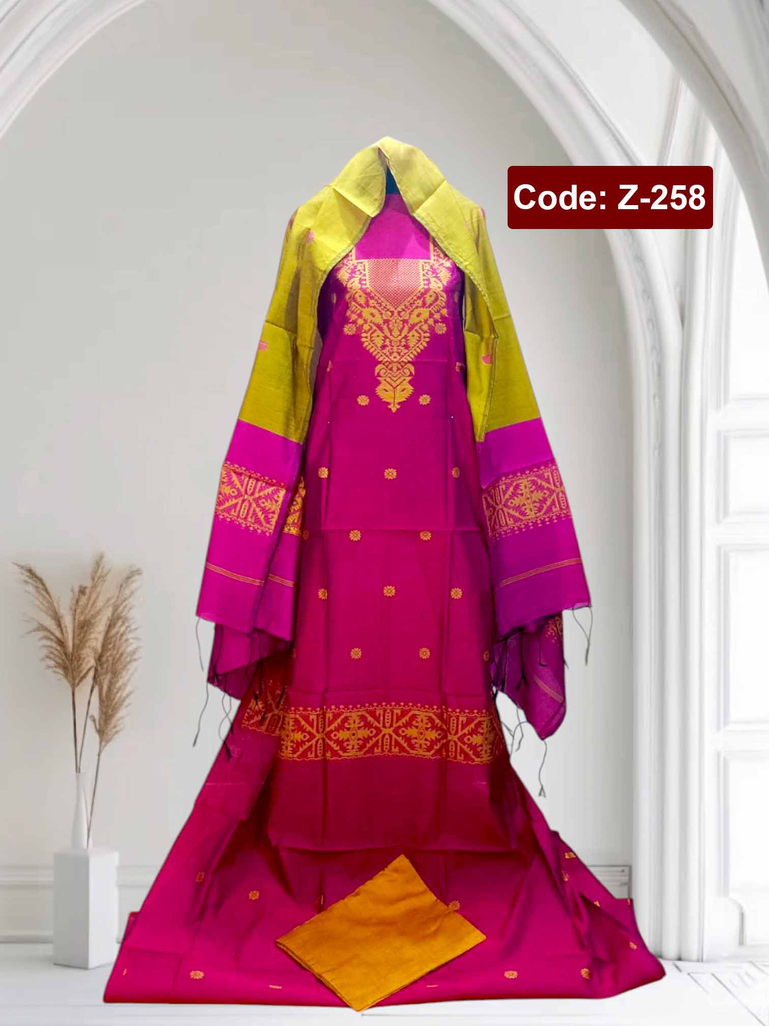 টাঙ্গাইলের জামদানি থ্রি পিছ Zamdani Three Piece